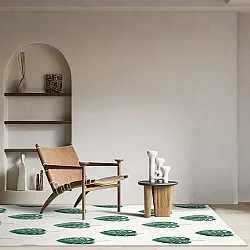 Wilton rug - Leni (white/green)