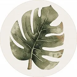 Round rug - Falling Leaves (green)