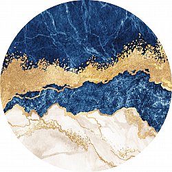 Round rug - Padova (blue/white/gold)