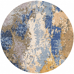 Round rug - Travale (grey/blue/multi)