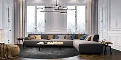 Round rug - Serifos (dark grey)