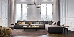 Round rug - Artena (grey/brown)