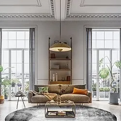 Round rug - Esperia (grey)