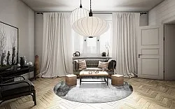Round rug - Esperia (grey)