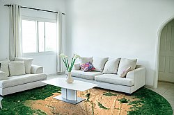 Round rug - Positano (beige/green)