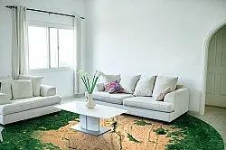 Round rug - Positano (beige/green)