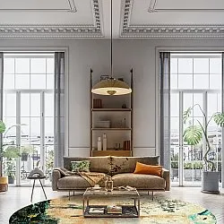 Round rug - Tempes (beige/multi)