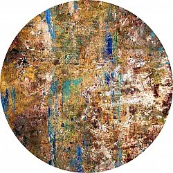 Round rug - Trepito (brown/blue/multi)