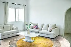 Round rug - Budoni (grey/beige/yellow)