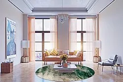 Round rug - Tamalous (beige/green)
