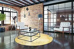 Round rug - Palau (gold/beige/blue)