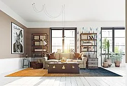 Wilton rug - Librilla (brown/blue)