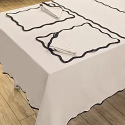 Cotton tablecloth - Yrsa (light beige)