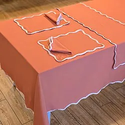 Cotton tablecloth - Yrsa (rust)