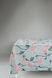 Cotton tablecloth - Alyssa (green/pink)