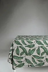 Cotton tablecloth - Leaves (green)
