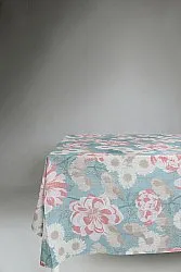 Cotton tablecloth - Serena (turquoise/pink)