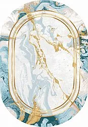 Oval rug - Emery (blue)