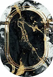 Oval rug - Emery (black)