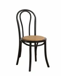 Chair - Bistro (rattan/black) - 2 pcs