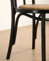 Chair - Bistro (rattan/black) - 2 pcs