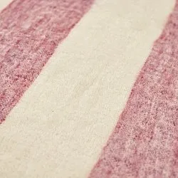 Throws - Wool blend throw - Beatriz Stripe (red/white)