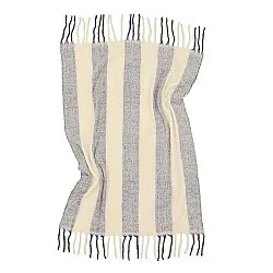 Throws - Wool blend throw - Beatriz Stripe (black/white)