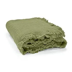 Throws - Muslin throw - Dorena (green)