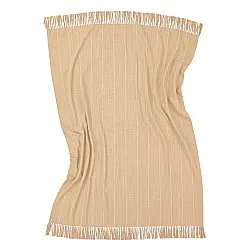 Throws - Cotton throw - Martina Stripe (beige/white)