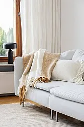 Throws - Plaid in wool mix - Carol (yellow)