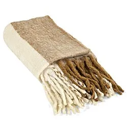 Throws - Plaid in wool mix - Carol (yellow)