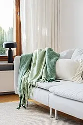 Throws - Plaid in wool mix - Carol (green)