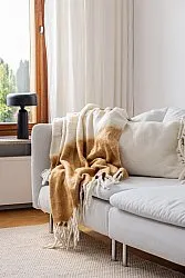 Throws - Plaid in wool mix - Carrie (yellow)