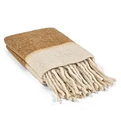 Throws - Plaid in wool mix - Carrie (yellow)