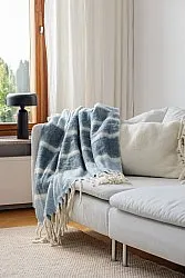 Throws - Plaid in wool mix - Charlotte (blue)