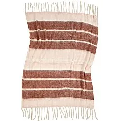 Throws - Plaid in wool mix - Charlotte (pink)