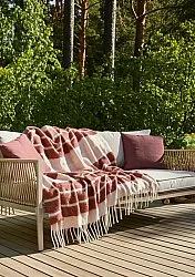 Throws - Plaid in wool mix - Charlotte (pink)