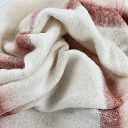 Throws - Plaid in wool mix - Miranda (pink)