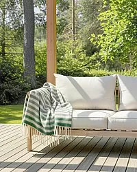 Throws - Plaid in wool mix - Monica (green)