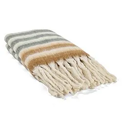 Throws - Plaid in wool mix - Monica (yellow)