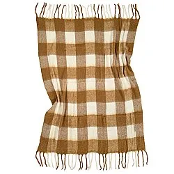 Throws - Plaid in wool mix - Phoebe (yellow)