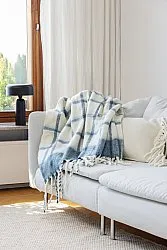 Throws - Plaid in wool mix - Rachel (blue)