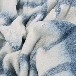 Throws - Plaid in wool mix - Rachel (blue)