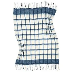 Throws - Plaid in wool mix - Rachel (blue)