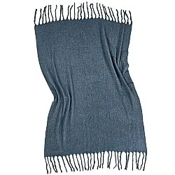 Throws - Plaid in wool mix - Samantha (blue)