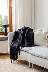 Throws - Plaid in wool mix - Samantha (black)