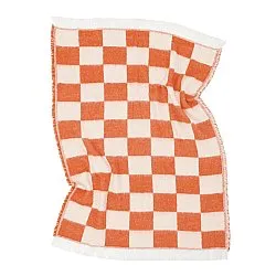 Throws - Wool blend throw - Audrey Check (pink/off white)