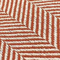 Throws - Cotton throw - Denisa Fishbone (brown/white)