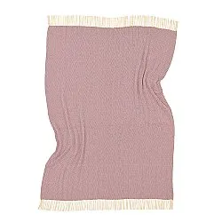Throws - Cotton throw - Denisa Fishbone (red/white)