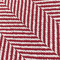 Throws - Cotton throw - Denisa Fishbone (red/white)